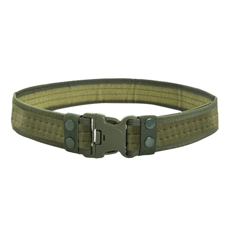 New Style Men's Quick-Release Tactical Belt - Outdoor Camouflage Nylon Wide Waist Belt for Mountaineering, Hiking, Work, Fishing