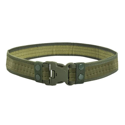 New Style Men's Quick-Release Tactical Belt - Outdoor Camouflage Nylon Wide Waist Belt for Mountaineering, Hiking, Work, Fishing