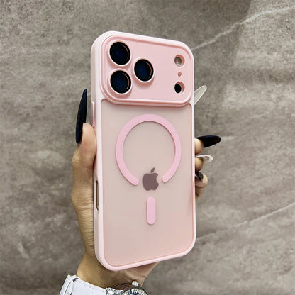 Matte Magnetic Translucent  Wireless Charge Phone Case For iPhone 17 Air 16 Plus 15 14 13 12 11 17 Pro Max for Magsafe Cover