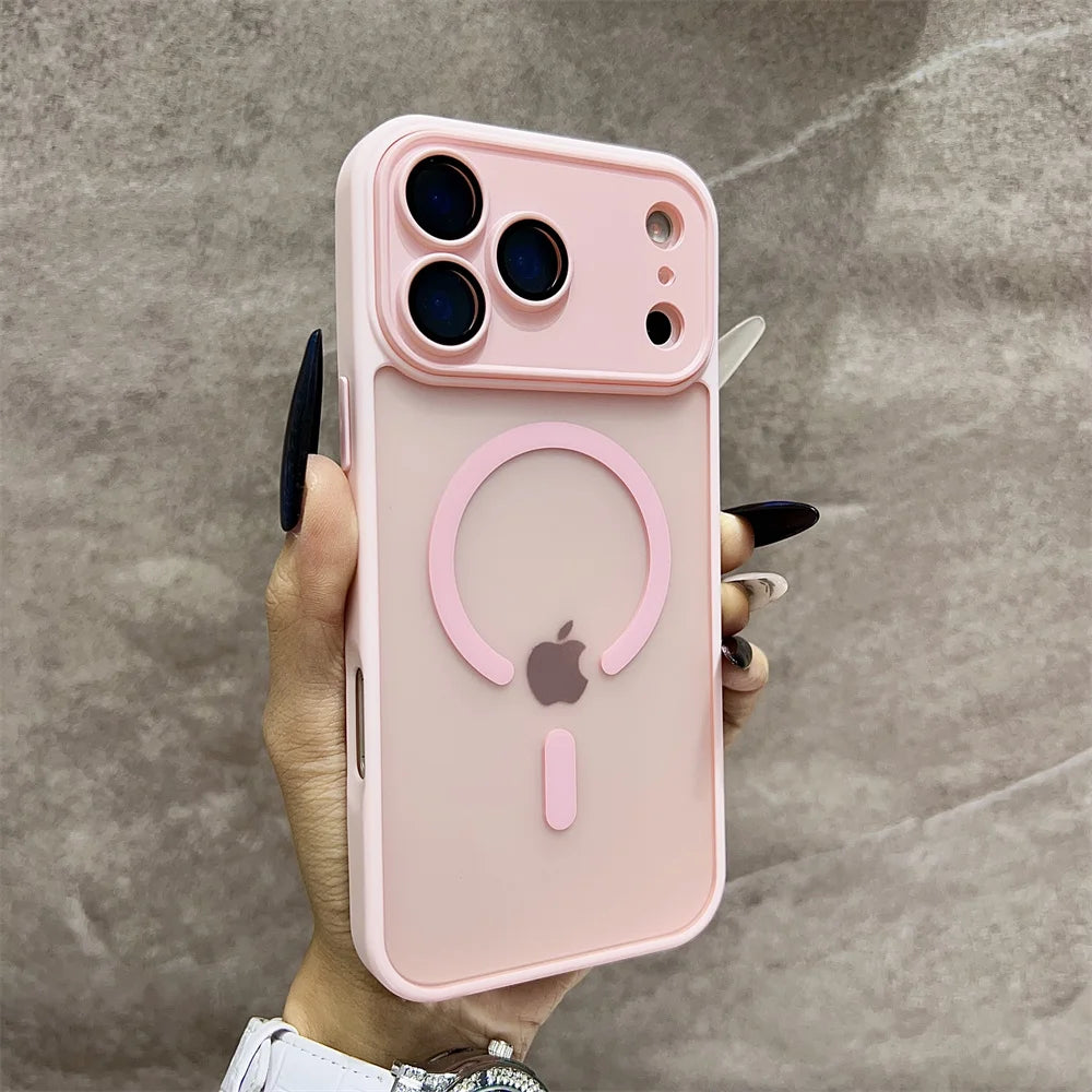 Matte Magnetic Translucent  Wireless Charge Phone Case For iPhone 17 Air 16 Plus 15 14 13 12 11 17 Pro Max for Magsafe Cover