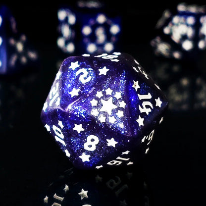 7Pcs/set Dungeons and Dragons Acrylic Beautiful Stars Dice Set for Home Club KTV Entertainment Accessory