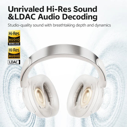 QCY H3S -56dB Adaptive ANC Over Ear Headphone Hi-Res LDAC Spatial Sound Wireless Earphone Bluetooth 6.0 Dual Driver 102H Headset