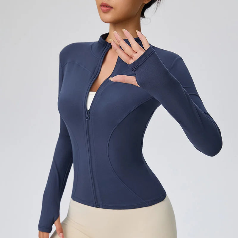 2025 Fall Pilates Quick-Dry Athletic Jacket for Women - Ideal for Gym Workouts & Outdoor Running