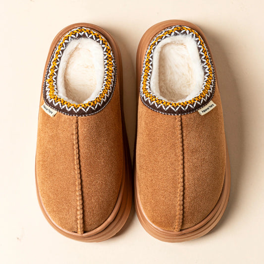 Fashion Winter Soft Sole Women's Slipper Boots Fuzzy Outdoor Casual Simple Anti-slip Indoor Warm Comfort Men Plush Home Shoes