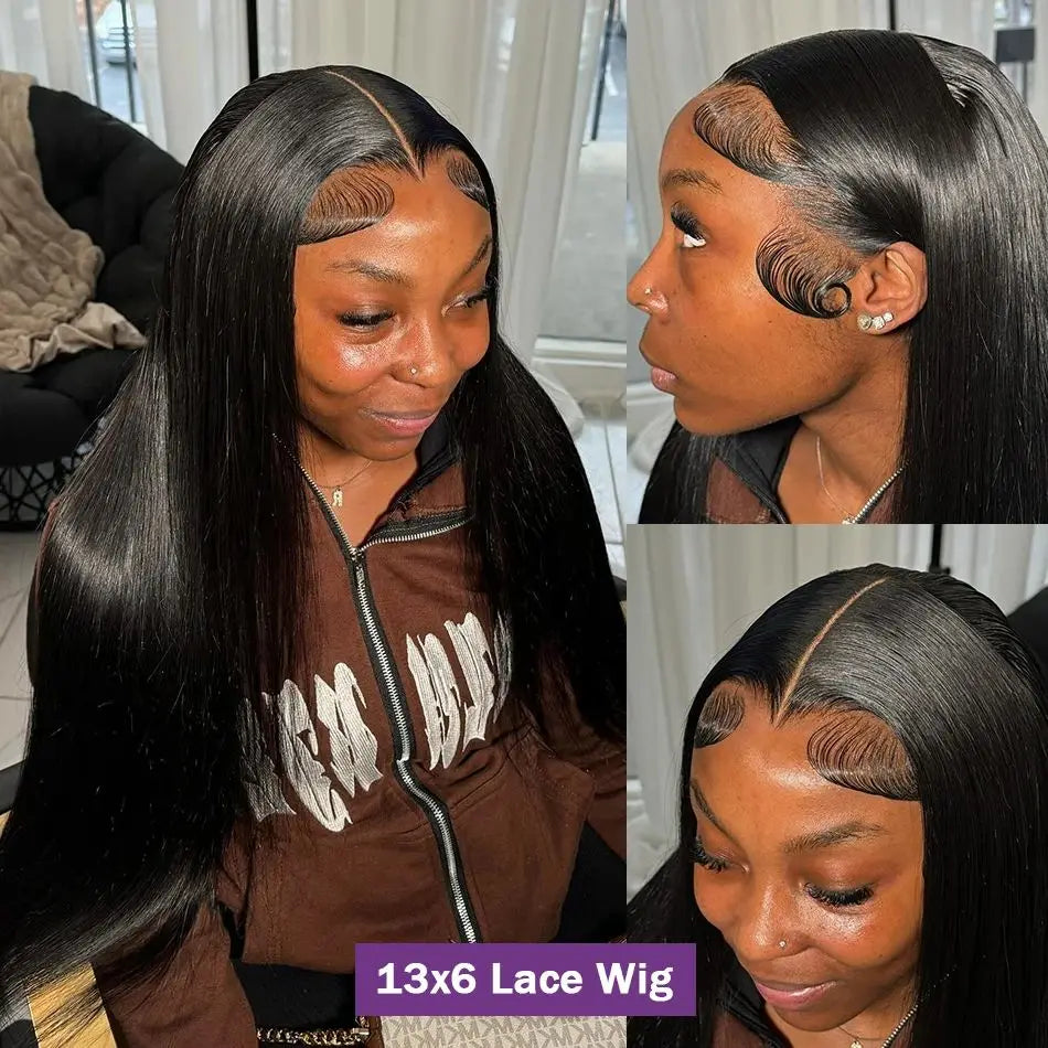 30 40 Inch Straight Lace Front Wigs Human Hair 13x6 Hd Lace Frontal Wig 4x4 5x5 Bone Straight Glueless Human Hair Wigs For Women