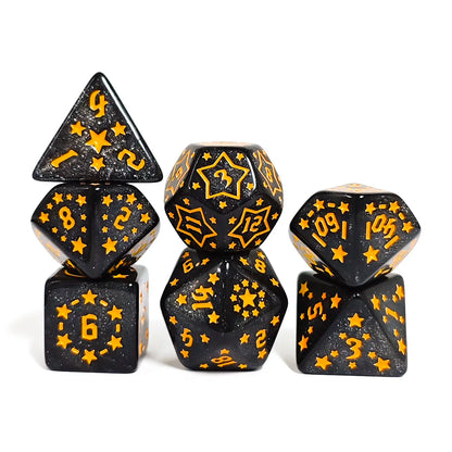 7Pcs/set Dungeons and Dragons Acrylic Beautiful Stars Dice Set for Home Club KTV Entertainment Accessory