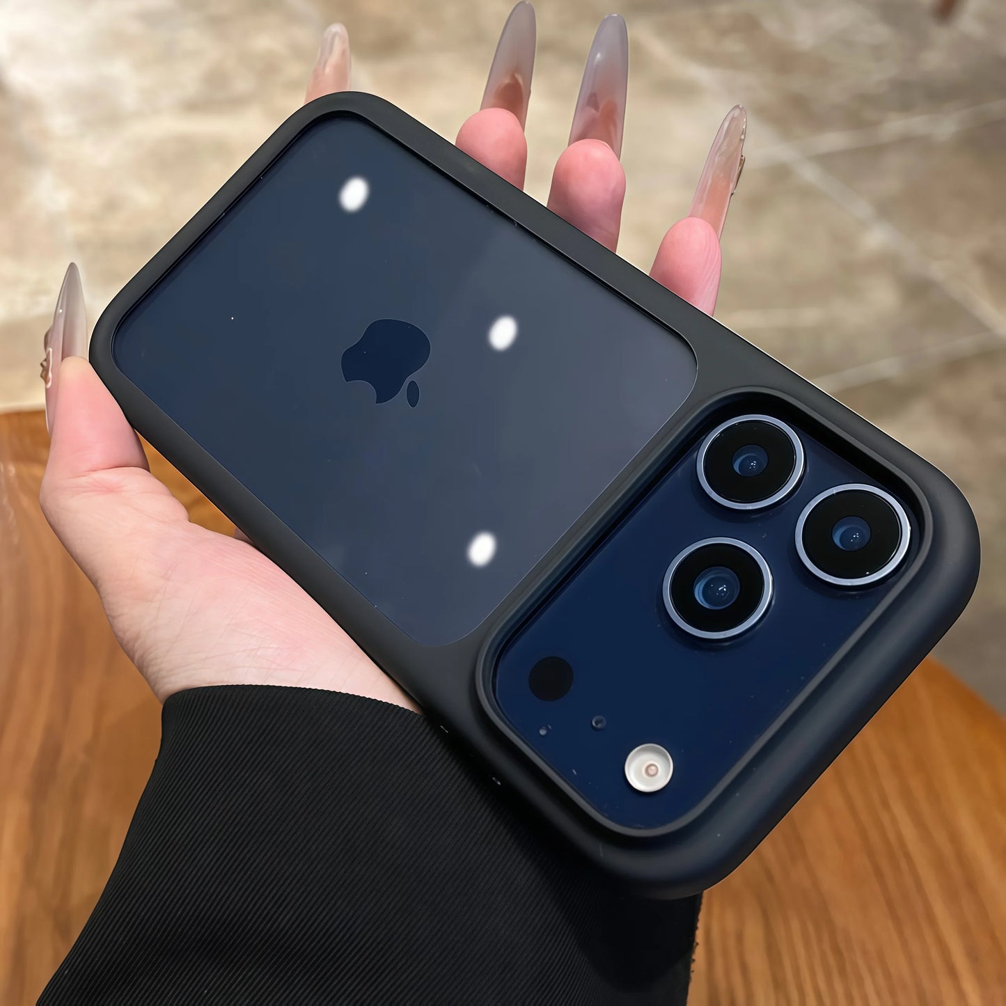 Advanced Silicone Soft Edge Transparent Hard Back Panel Case For iPhone 17 17 Pro 17 Pro Max Shockproof Phone Case Cover Gift