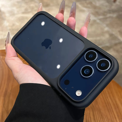 Advanced Silicone Soft Edge Transparent Hard Back Panel Case For iPhone 17 17 Pro 17 Pro Max Shockproof Phone Case Cover Gift