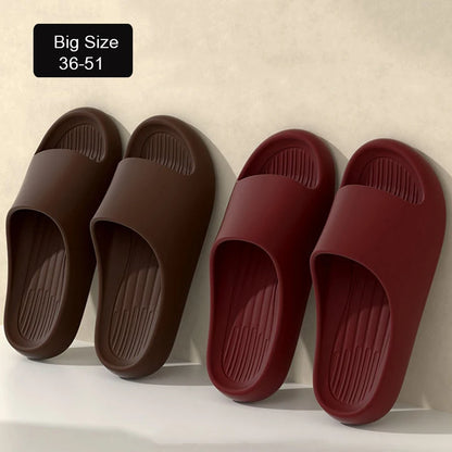 Big Size 50 51 Summer Slippers For Men Women EVA Lightweight Open Toe Quick Dry Home Slides Men Flat Sandals Beach Couple Shoes