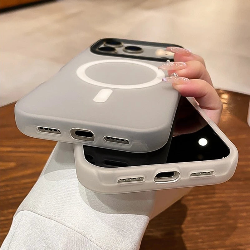 Luxury 2 IN 1 Magnetic Shockproof Case for iPhone 17 Pro Max Air 16 15 14 Plus 13 12 11 Liquid Silicone Magsafe Bumper Cover