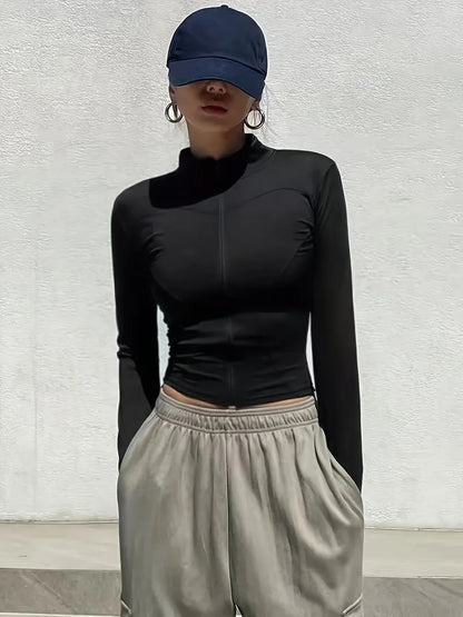 2025 Fall Pilates Quick-Dry Athletic Jacket for Women - Ideal for Gym Workouts & Outdoor Running