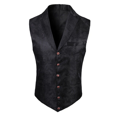 2025 New High-end Suit Collar Jacquard White Vest for Men, Black Sleeveless Waistcoat,navy Blue Billiards Uniform,magician Vests