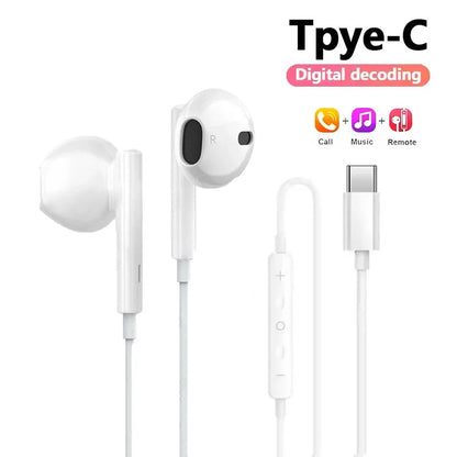 Original Type C Wired Headphone For Xiaomi Mi 14 13 12 Pro Ultra Lite 3.5MM Earphone Redmi Poco Huawei Samsung Earbuds Headset