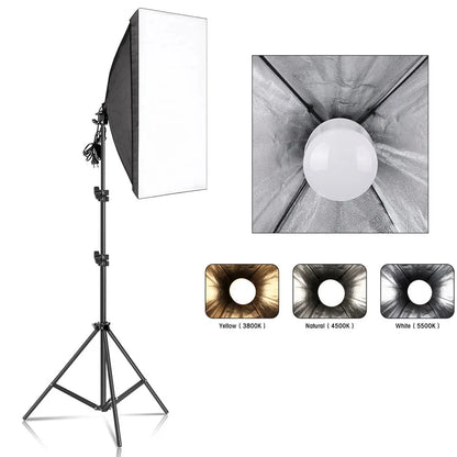Softbox Light Photography Kit Photo 2M Tripiod for Soft Box Disc Light Led 45W Photo Studio Stand Lighting Shooting Lamp Video