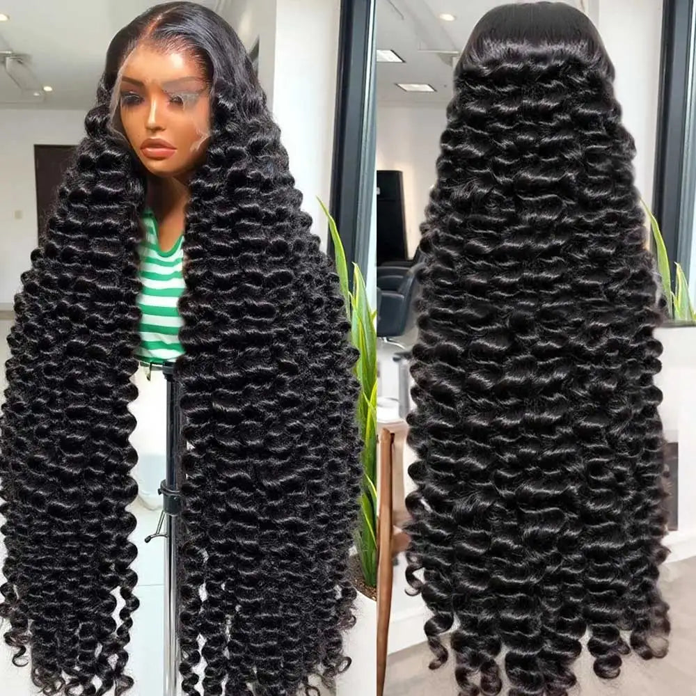 Curly Deep Wave 13x4 13x6 HD Lace Front Wig Pre Plucked 200% Density Water Wave 5x5 Glueless Wigs Human Hair For Black Women