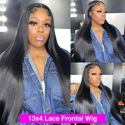 30 40 Inch Straight Lace Front Wigs Human Hair 13x6 Hd Lace Frontal Wig 4x4 5x5 Bone Straight Glueless Human Hair Wigs For Women