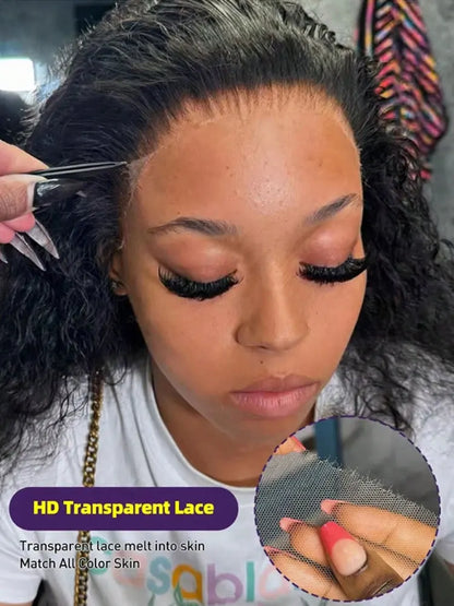 Front Human Ha13x4 13x6 HD Lace Deep Wave Frontal Wig Brazilian Jerrly Curly Lace ir Wigs For Women 200 250 Density Hair Wigs