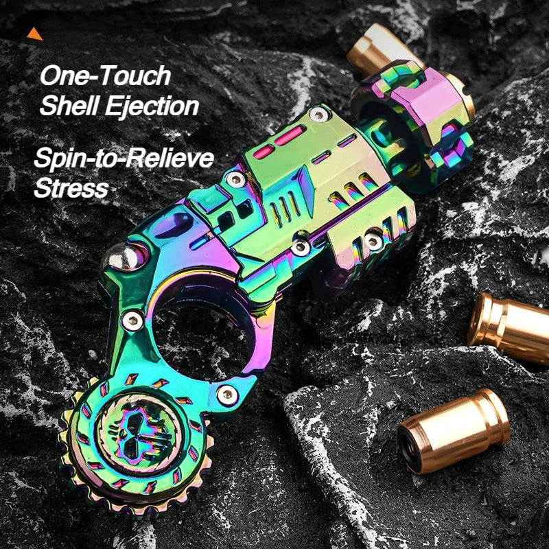 Shell-Ejecting Metal Alloy Toy Gun Realistic Fun Shooting Stress Relief Sensory Toy Pistol EDC Office Desk Gadget Gift for Boys