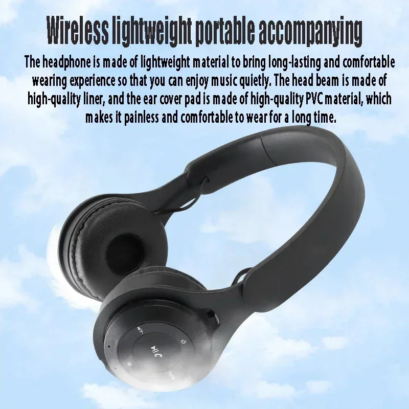 Bluetooth 5.0 Stereo Y08 Headset Headset Folding Wireless Sports Earphone Gaming Headsets Over-ear Headphones for Android ios