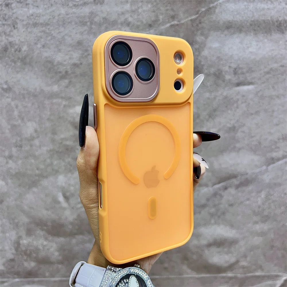 Matte Magnetic Translucent  Wireless Charge Phone Case For iPhone 17 Air 16 Plus 15 14 13 12 11 17 Pro Max for Magsafe Cover