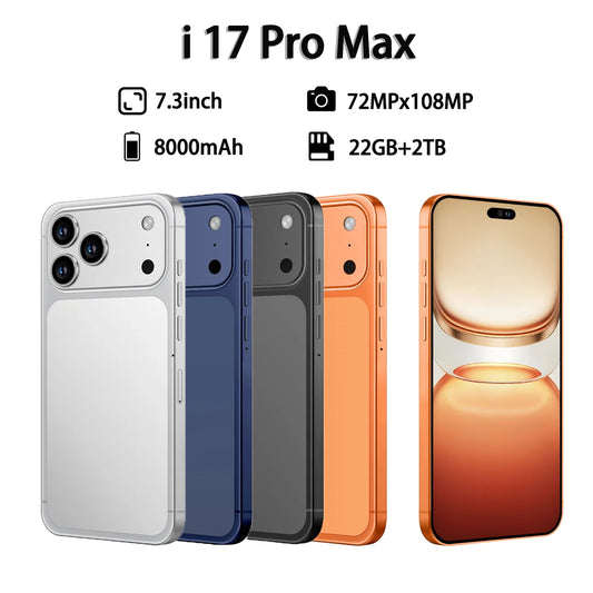 NEW Screen Protector For SMS i17 Pro Max Global Edition 5G 108MP x 72MP Original Smart 7.3''HD 8000mAh Battery Android 22GB+2TB