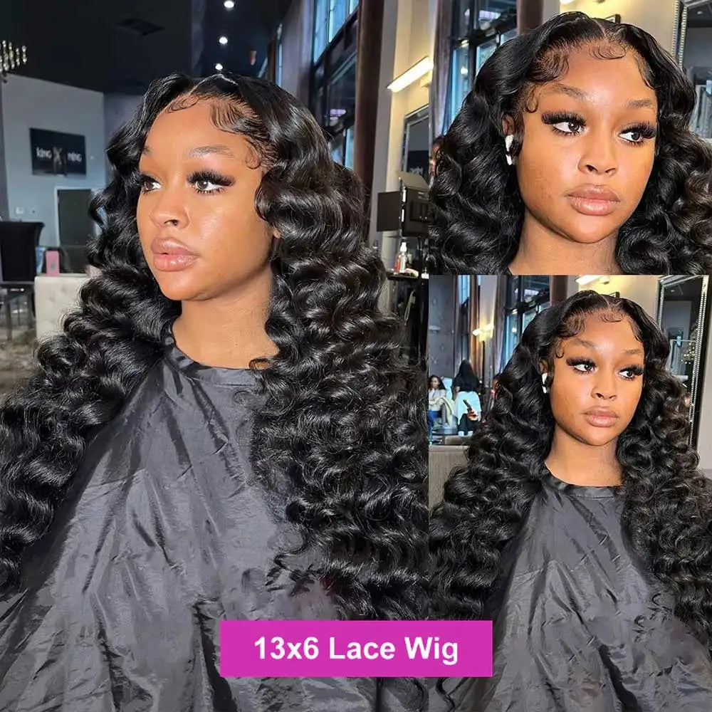 Curly Deep Wave 13x4 13x6 HD Lace Front Wig Pre Plucked 200% Density Water Wave 5x5 Glueless Wigs Human Hair For Black Women