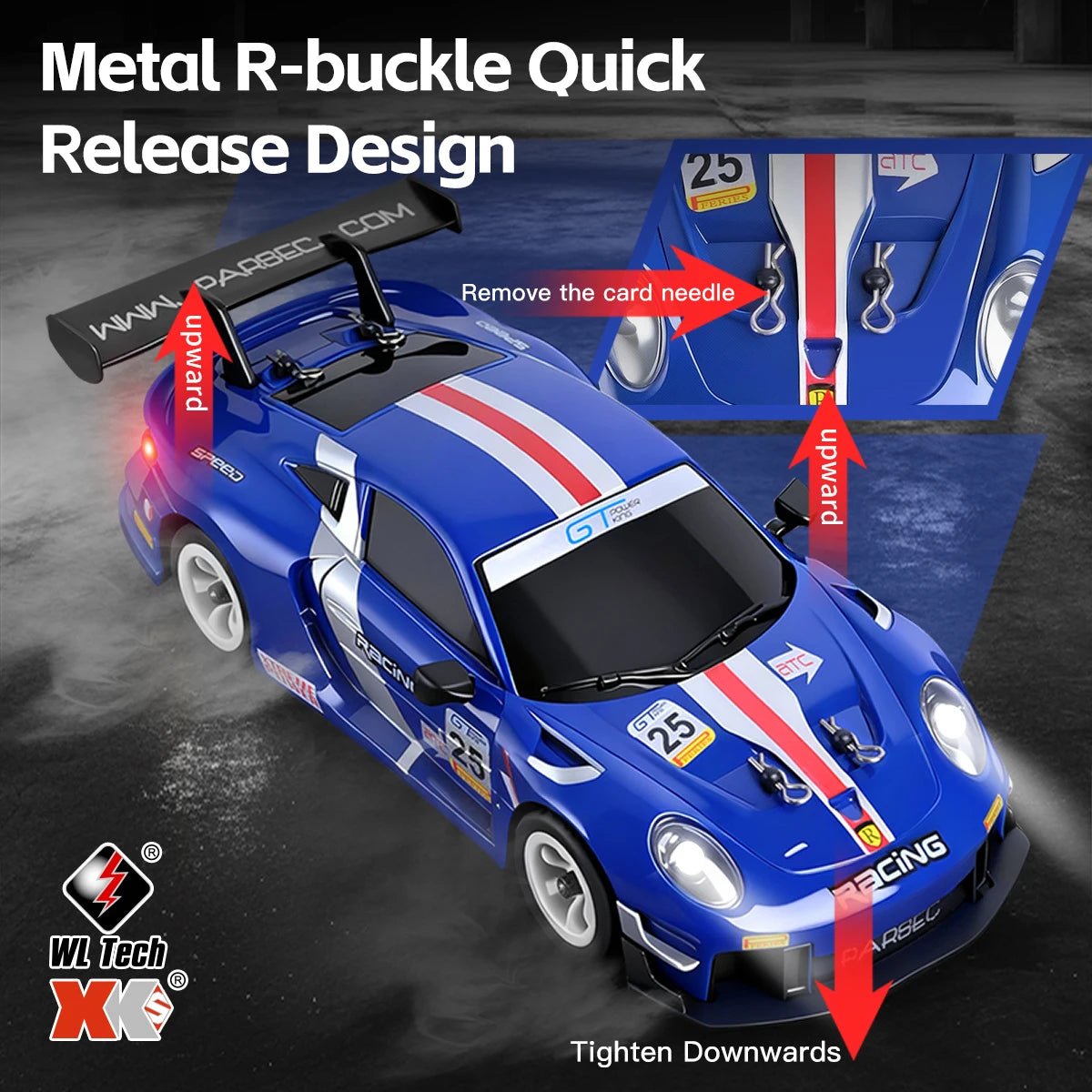 WLtoys 284191 284019-A Upgraded Gyro 1/28 RC Drifting Car 4WD High Speed Radio Control Model 2.4G Drift Racing Vehicle Mini Gift