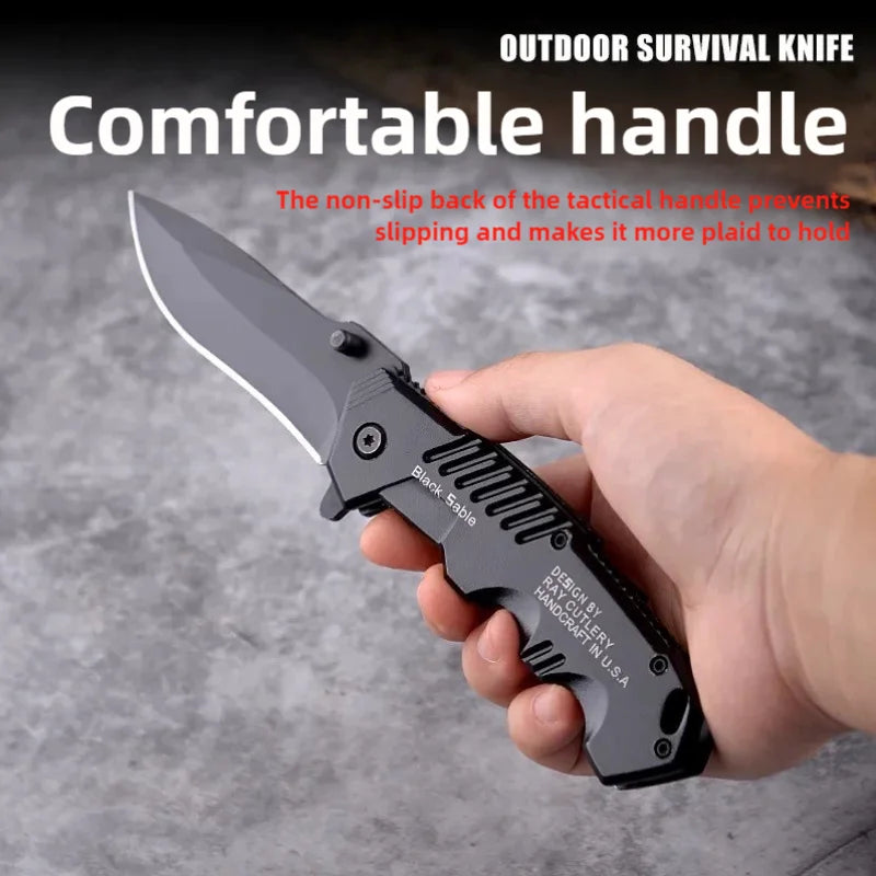 Folding knife, pocket knife with pocket clip, stainless steel blade knife, Edc knife for men and women, camping, fishing