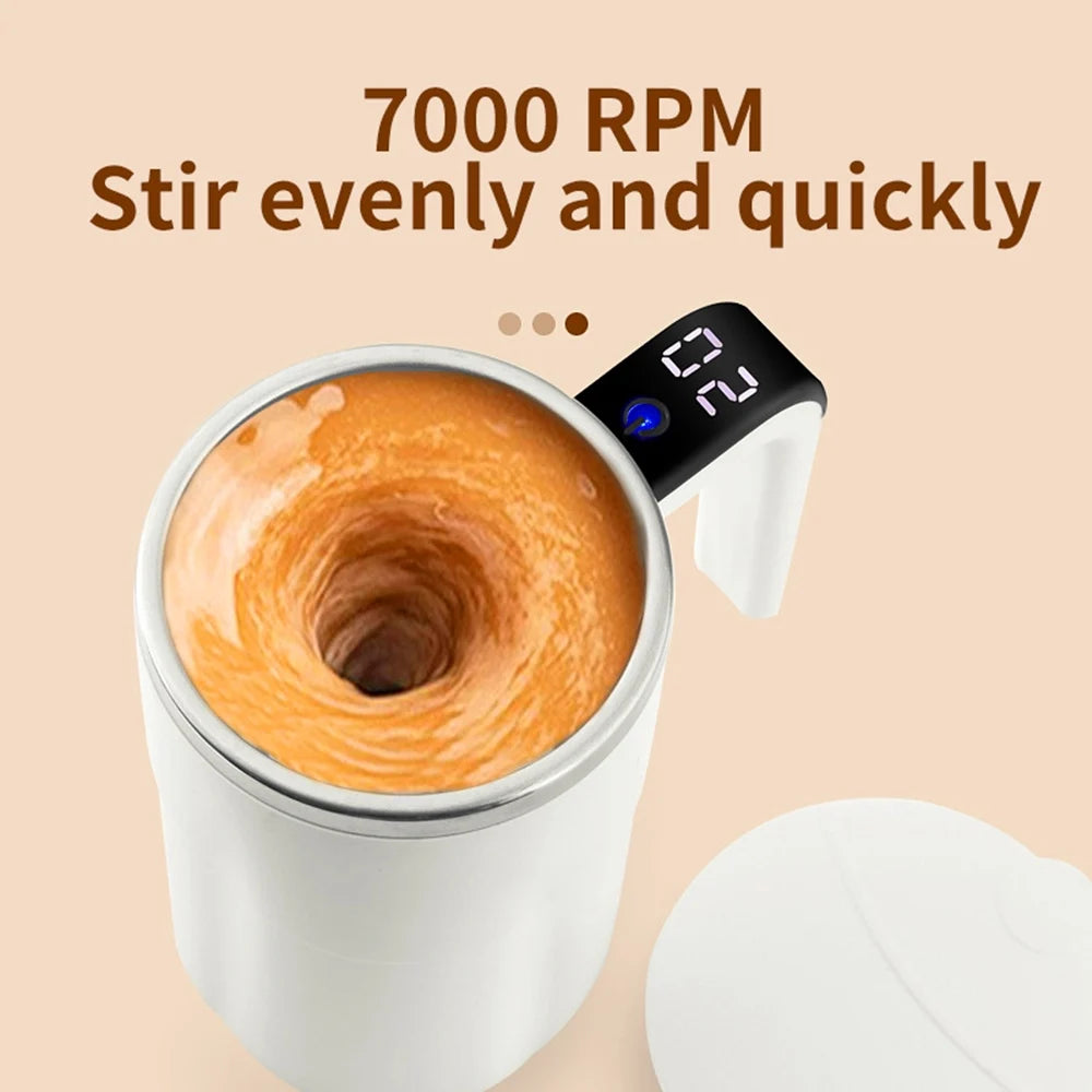 380ML Coffee Cups Electric Automatic Stirring Mug Rechargeable 304 Stainless Steel Mixer Drinkware Touch Magnetic Tea Cup Gifts