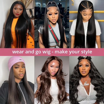 30 40 Inch Straight Lace Front Wigs Human Hair 13x6 Hd Lace Frontal Wig 4x4 5x5 Bone Straight Glueless Human Hair Wigs For Women