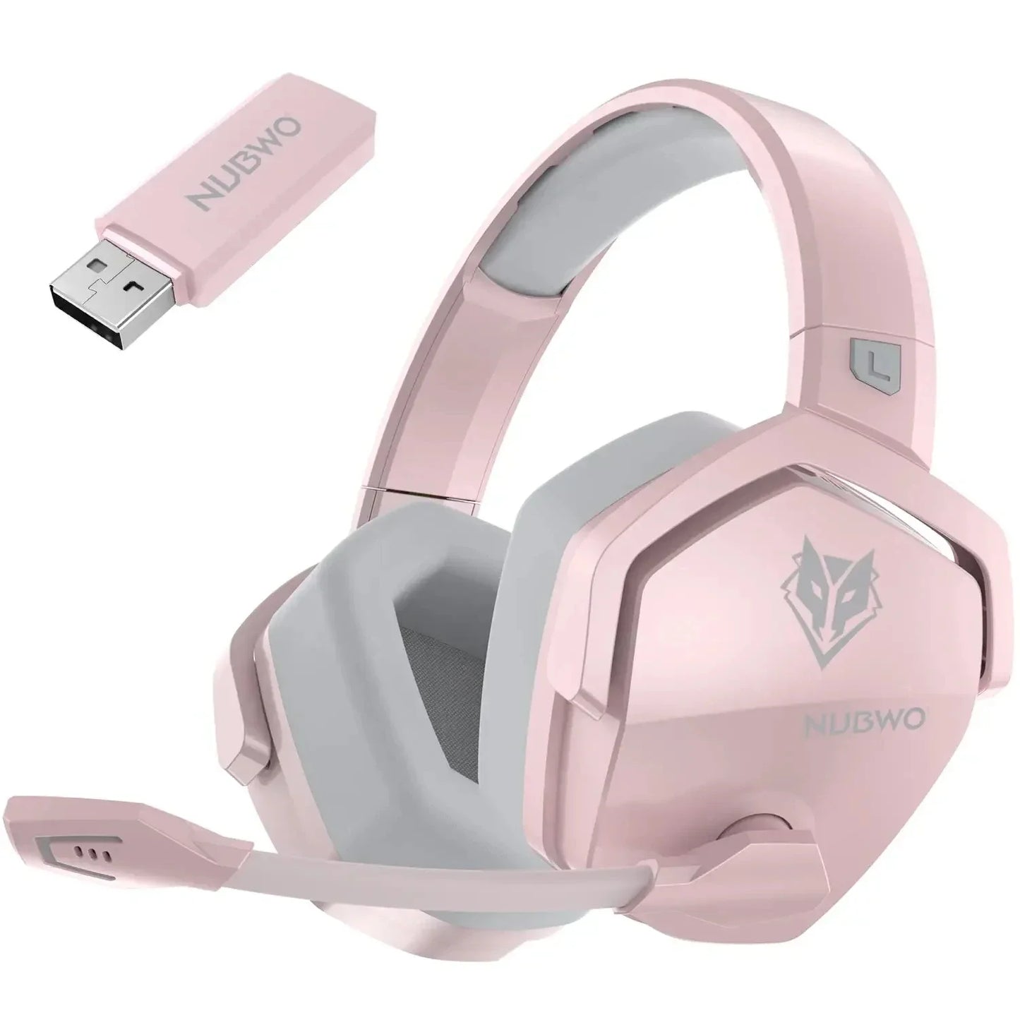 NUBWO G06 Wireless Headsets Gamer with Charging Station for Headset and PS5 Controller Gaming Headphones Long Battery Life