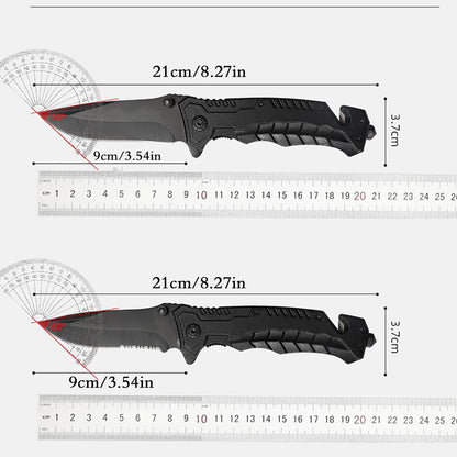 Multi functional outdoor camping knife with safety lock, foldable blade and sharp pocket tactical knife, suitable for fishing