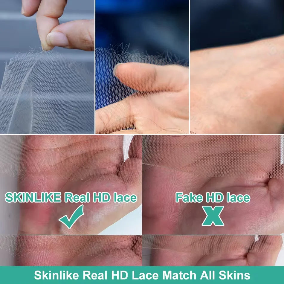 Dark Blue 13x4 HD Lace Front Human Hair Wigs For Women Pre Plucked Blue Body Wave Transparent Lace Frontal Wigs 100% Human Hair