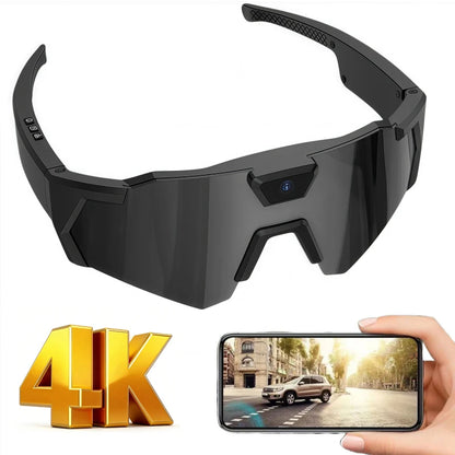 AI Smart Glasses 1200W Pixel 8K HD Camera Video Recording Outdoor Cycling Skiing Windproof Eye Protection Photography Sunglasses
