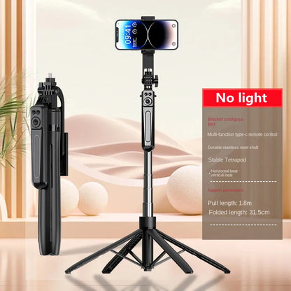 Portable camera tripod with wireless remote control and 360 ° rotation for video recording video recording and live streaming ﻿