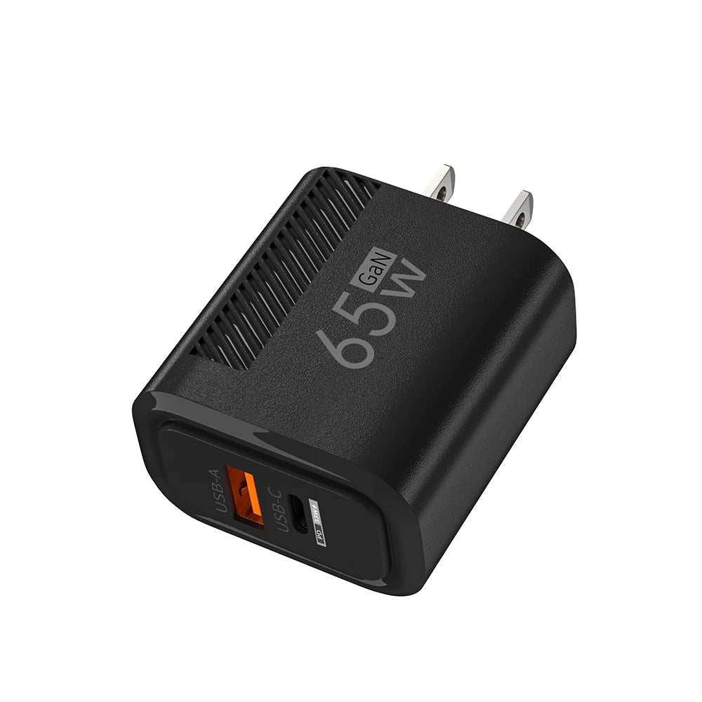 65W GaN Fast Charging USB Type C Charger US EU Plug PD 3.0 Quick Charge Travel Wall Charger For Phone Adapter For iPhone Samsung