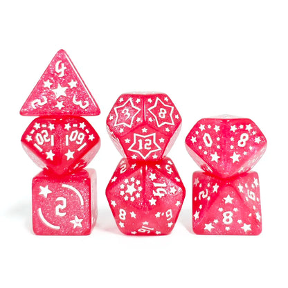 7Pcs/set Dungeons and Dragons Acrylic Beautiful Stars Dice Set for Home Club KTV Entertainment Accessory