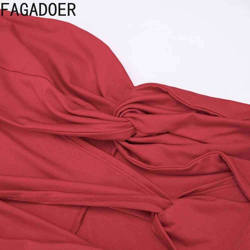 FAGADOER Spring New Sexy Hollow-out Bodycon Jumpsuits Woman Solid Color Sleeveless Backless Rompers Female Streetwear Overalls