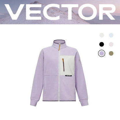 VECTOR Fleece Jacket Woman Autumn Winter Warm Coats Men Clothing 2023 Contrast Sleeve Sweatshirt Coats Color Outdoor Jakcets