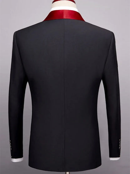 2-Piece Men's Suit Suitable For Wedding Business Suits, Single Button Jackets And Pants Sets, Slim Fit Jacket Sets