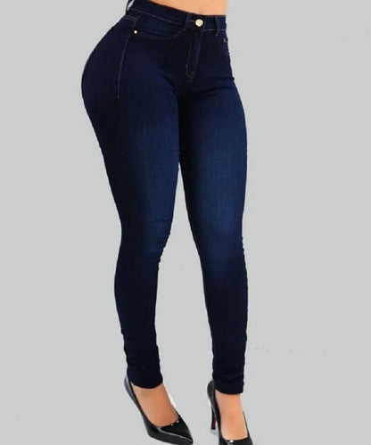 2025 New Ultra High Stretch Denim Inspired Leggings for Women High Waist Slim Fit Lifted Buttocks Tight Pants for Women