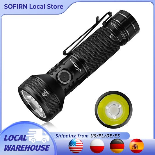 Sofirn IF22A 2100lm Flashlight 21700 Powerful Light SFT40 LED 680M Long Range USB C Rechargeable Charging  Throw Torch