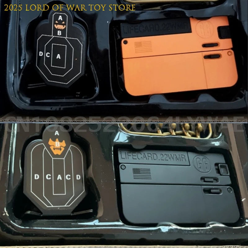 1-2PCS 2.0 Upgraded Lifecard Alloy Folding Gun Toy Gun Soft Bullet Blaster Shooting Model Pistol For Adults Kids Boys Gifts