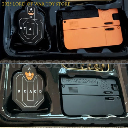 1-2PCS 2.0 Upgraded Lifecard Alloy Folding Gun Toy Gun Soft Bullet Blaster Shooting Model Pistol For Adults Kids Boys Gifts