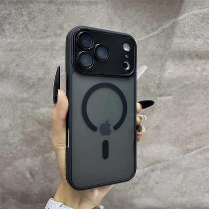 Matte Magnetic Translucent  Wireless Charge Phone Case For iPhone 17 Air 16 Plus 15 14 13 12 11 17 Pro Max for Magsafe Cover