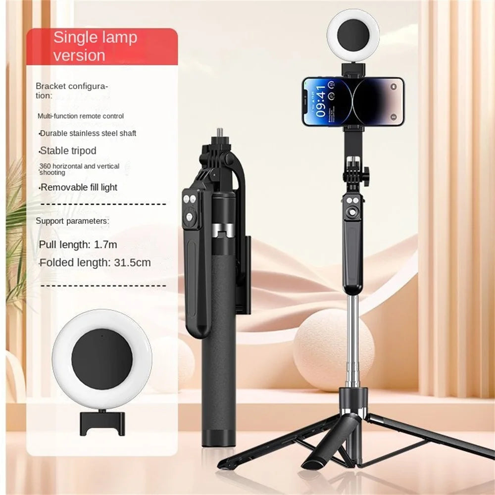 Roreta Portable Stabilizer camera tripod with wireless remote control and 360 ° rotation for video recording and live streaming