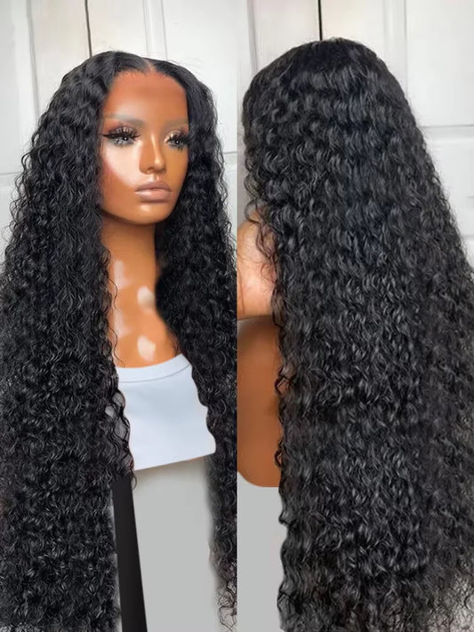 250% Density Brazilian Raw 30 32 inch 13x6 HD Lace Front Human Hair Wigs Deep Wave 13x4 Frontal Wigs Curly Glueless Closure Wigs