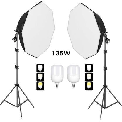 Softbox Light Photography Kit Photo 2M Tripiod for Soft Box Disc Light Led 45W Photo Studio Stand Lighting Shooting Lamp Video