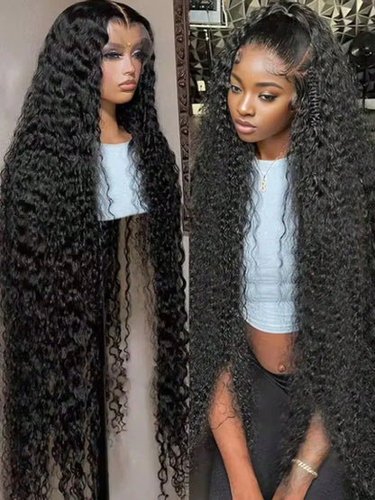 Front Human Ha13x4 13x6 HD Lace Deep Wave Frontal Wig Brazilian Jerrly Curly Lace ir Wigs For Women 200 250 Density Hair Wigs