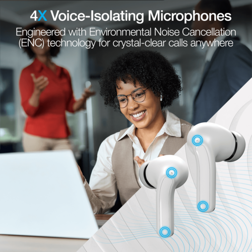 Naztech Xpods ANC Active Noise Cancelling True Wireless Earbuds with